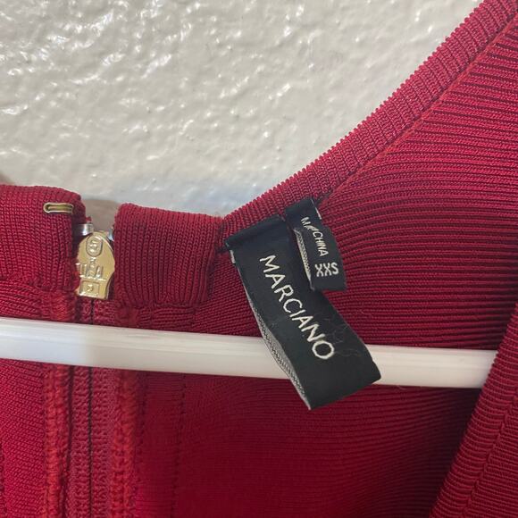 Marciano Natalia Bodycon Ball Gown Maxi Dress in Rio Red Christmas Gala Size XXS - Picture 7 of 9